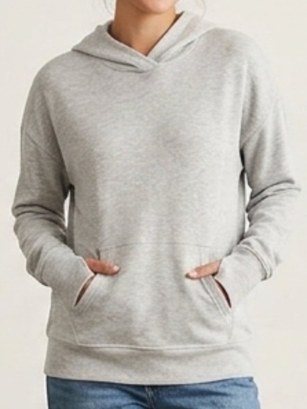 Aerie OFFLINE Oversized Modal Blend Crossover Hoodie Grey Size L